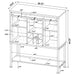 Claremont Sliding Door Home Bar Wine Cabinet Grey Driftwood