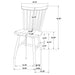 Hollyoak 5-piece Rectangular Dining Set Walnut and Black