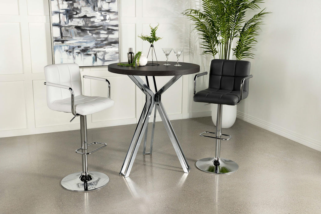 Edgerton Round 35-inch Pub Height Bistro Bar Table Dark Oak