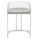 Thermosolis Clear Acrylic Counter Chair Chrome (Set of 2)