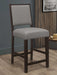 Bedford Fabric Upholstered Counter Chair Grey (Set of 2)