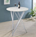 Bexter Round 35-inch Faux Marble Bistro Bar Table Chrome