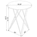 Bexter Round 35-inch Faux Marble Bistro Bar Table Chrome