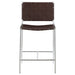 Adelaide Upholstered Counter Height Stool Brown and Chrome