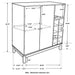 Cheyenne 2-door Home Bar Wine Cabinet Weathered Acacia