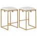Nadia Upholstered Backless Counter Stool Beige (Set of 2)