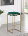 Nadia Upholstered Backless Bar Stool Green (Set of 2)