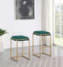 Nadia Upholstered Backless Bar Stool Green (Set of 2)