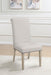 Salem Fabric Upholstered Dining Side Chair Beige (Set of 2)