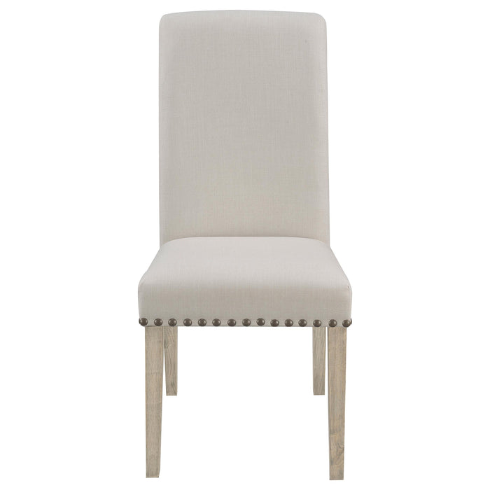 Salem Fabric Upholstered Dining Side Chair Beige (Set of 2)