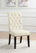 Alana Fabric Upholstered Dining Side Chair Beige (Set of 2)