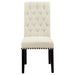 Alana Fabric Upholstered Dining Side Chair Beige (Set of 2)