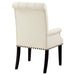 Alana Fabric Upholstered Dining Arm Chair Beige