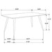 Zetta 5-piece Rectangular 60-inch Wood Dining Set Black