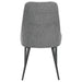 Alan Fabric Upholstered Dining Side Chair Grey (Set of 2)