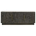 Dennis 3-door Marble Top Sideboard Buffet Tobacco Grey