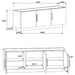 Dennis 3-door Marble Top Sideboard Buffet Tobacco Grey
