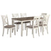 Fortress 7-piece Rectangular Dining Set Vintage Vanilla