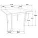 Kelso Rectangular 52-inch Extension Dining Table Cappuccino