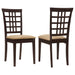 Kelso Lattice Back Dining Side Chair Cappuccino (Set of 2)
