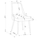 Cabianca Upholstered Dining Side Chair Grey (Set of 2)