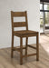 Coleman Wood Counter Chair Rustic Golden Brown (Set of 2)