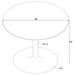 Kella 5-piece Round Marble Top Dining Set White and Gold