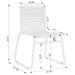 Jerome Woven Rope Stackable Side Chair Charcoal (Set of 2)