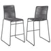 Jerome Woven Rope Metal Bar Chair Charcoal (Set of 2)