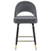 Lindsey Velvet Upholstered Counter Chair Grey (Set of 2)