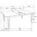 Kirby 71-inch Extension Leaf Dining Table Rustic Off White