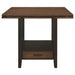Sanford 60-inch Extension Leaf Counter Dining Table Espresso