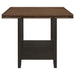 Sanford 60-inch Extension Leaf Counter Dining Table Espresso