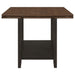 Sanford 60-inch Extension Leaf Counter Dining Table Espresso