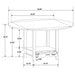 Sanford 60-inch Extension Leaf Counter Dining Table Espresso