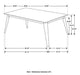Everett Rectangular 63-inch Faux Marble Dining Table White