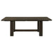 Calandra 121-inch Extension Leaf Dining Table Vintage Java