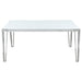 Pauline Rectangular 64-inch Glass Top Dining Table Chrome