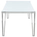 Pauline Rectangular 64-inch Glass Top Dining Table Chrome