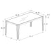 Pauline Rectangular 64-inch Glass Top Dining Table Chrome