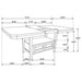 Prentiss 5-piece Butterfly Leaf Dining Table Set Cappuccino
