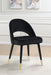 Lindsey Upholstered Dining Side Chair Black (Set of 2)