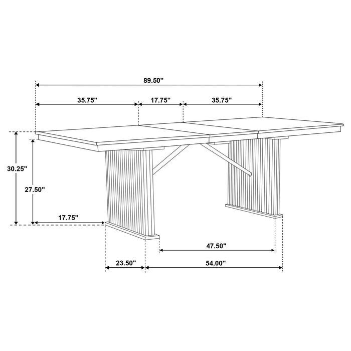 Adina 10-piece Extension Dining Set Distressed Light Brown