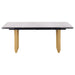 Vesa 97-inch Glass Top Extension Dining Table Beige