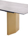 Vesa 97-inch Glass Top Extension Dining Table Beige
