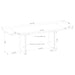 Vesa 97-inch Glass Top Extension Dining Table Beige