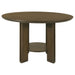 Ottowa 5-piece Round Wood Dining Room Table Set Brown