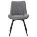 Neil 5-piece Round Dining Table Set Concrete Gunmetal