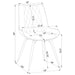 Neil 5-piece Round Dining Table Set Concrete Gunmetal