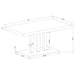 Brooklyn Rectangular 63-inch Dining Table White High Gloss